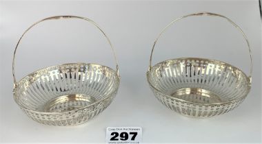 Pair of silver baskets