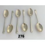 6 silver teaspoons
