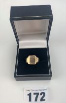 9k gold signet ring