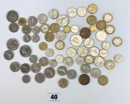 Quantity of pre-Euro French coins