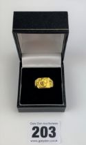 23.5k gold Chinese ring