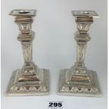 Pair of silver candlesticks