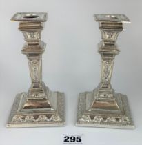 Pair of silver candlesticks