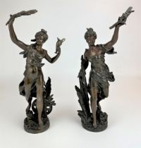 Pair of spelter figures