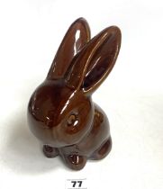 Brown pottery rabbit