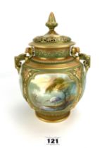 Royal Worcester vase and cover