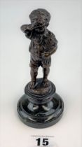 Bronze figure of boy