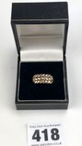 9k gold plaited ring