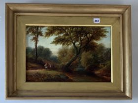 Oil painting of country scene