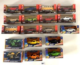 16 assorted boxed vehicles