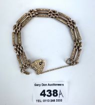 9k gold gate bracelet