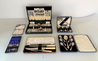 Plated cased cutlery sets