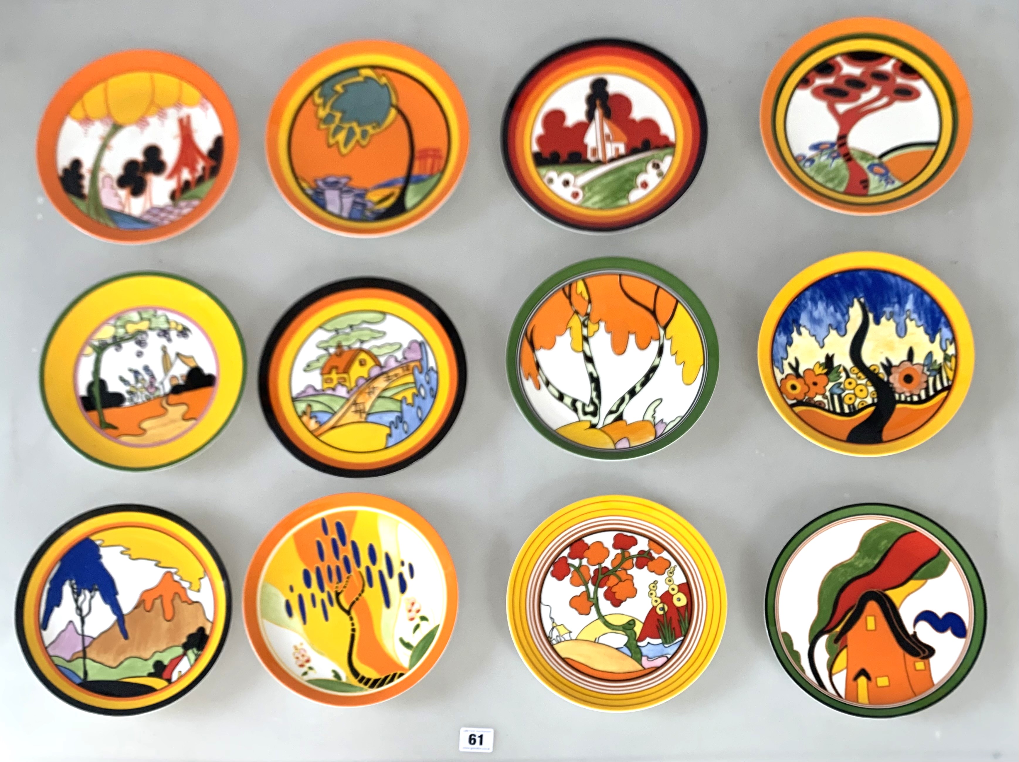 12 Wedgwood Clarice Cliff plates