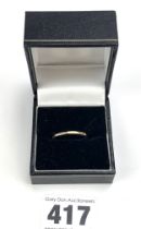 9k gold wedding band