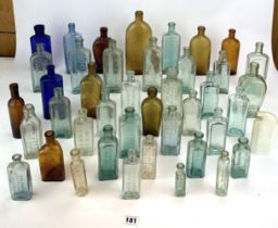 Assorted glass medicine bottles