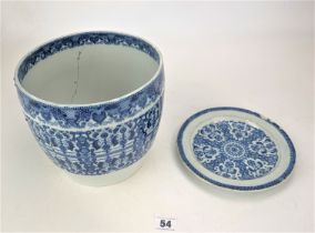 Leeds pottery jardiniere and plate