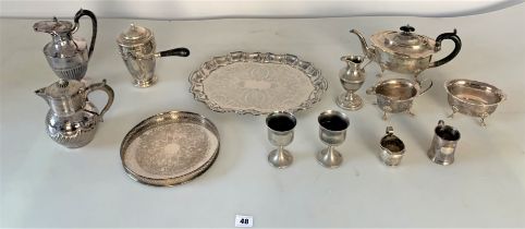 Assorted plated ware