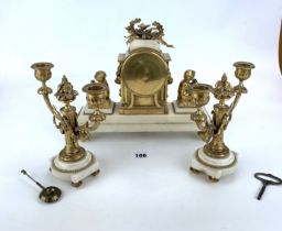 3 piece clock garniture set