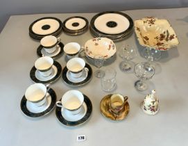 Assorted china and glassware