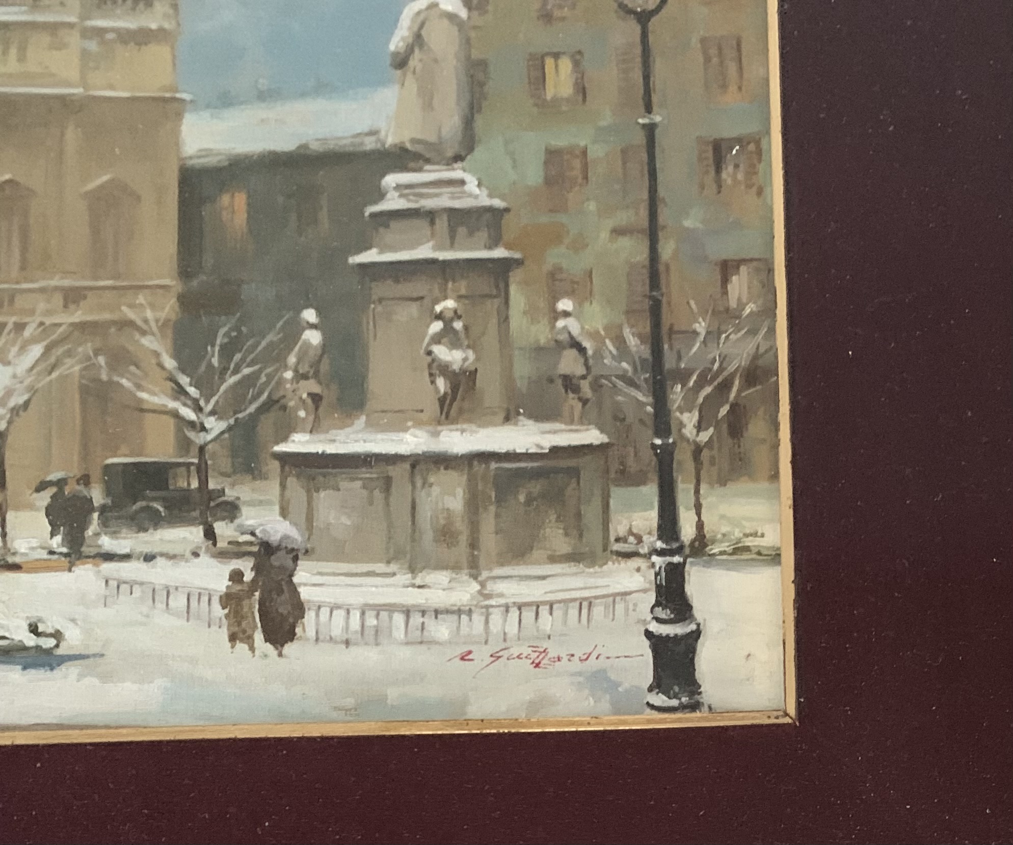 Oil painting of town scene - Image 2 of 3