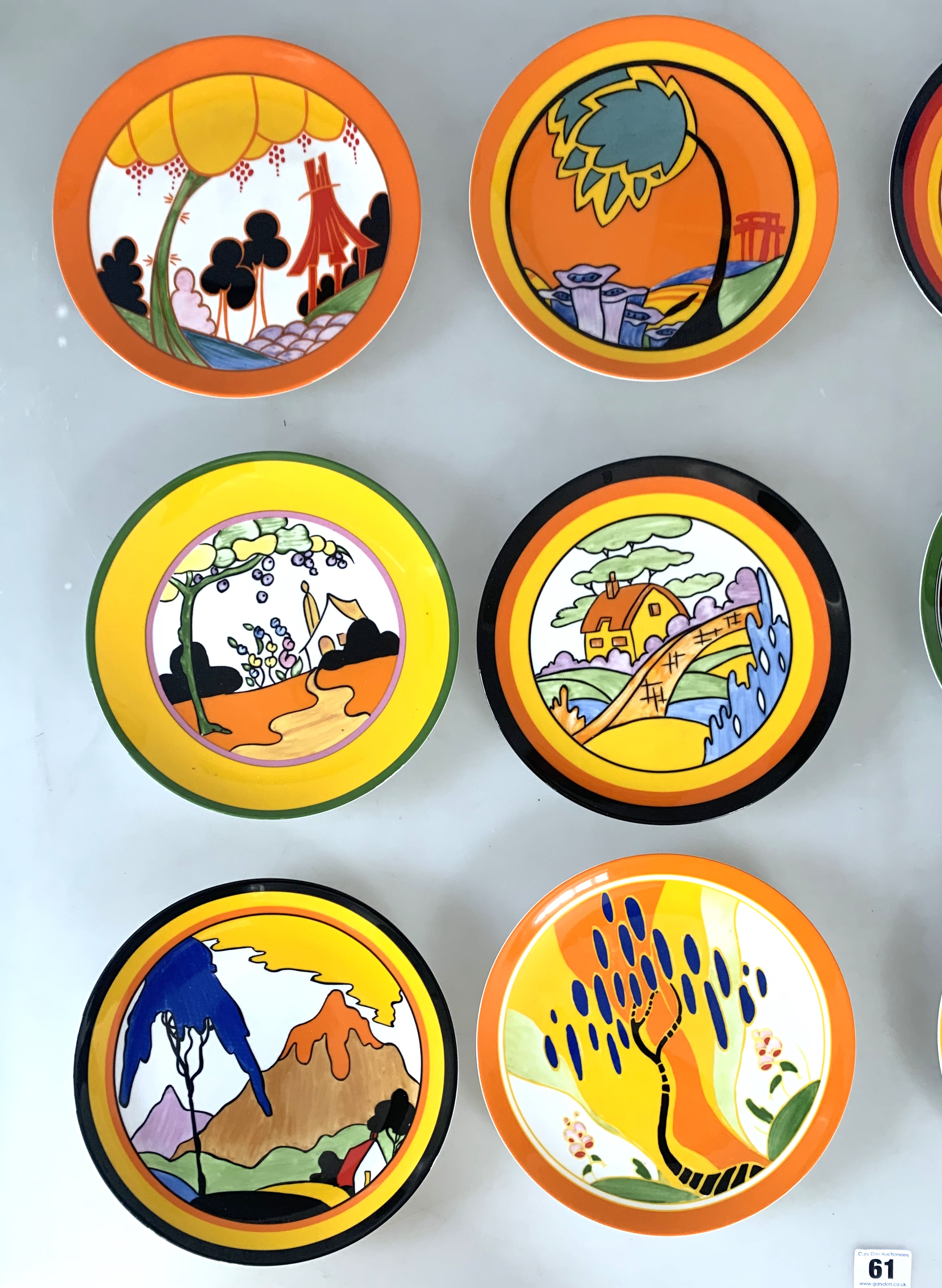 12 Wedgwood Clarice Cliff plates - Image 2 of 5