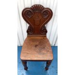 Carved hall chair