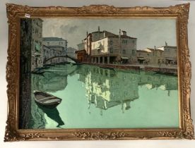 Oil painting on board - Italian scene