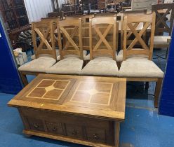 Marquetry dining suite