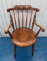 Mahogany round seated armchair