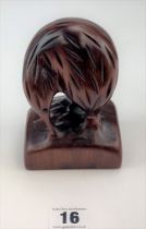 Carved Matai wood Kiwi bird