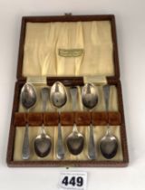 Cased silver teaspoons