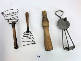 4 vintage kitchen utensils
