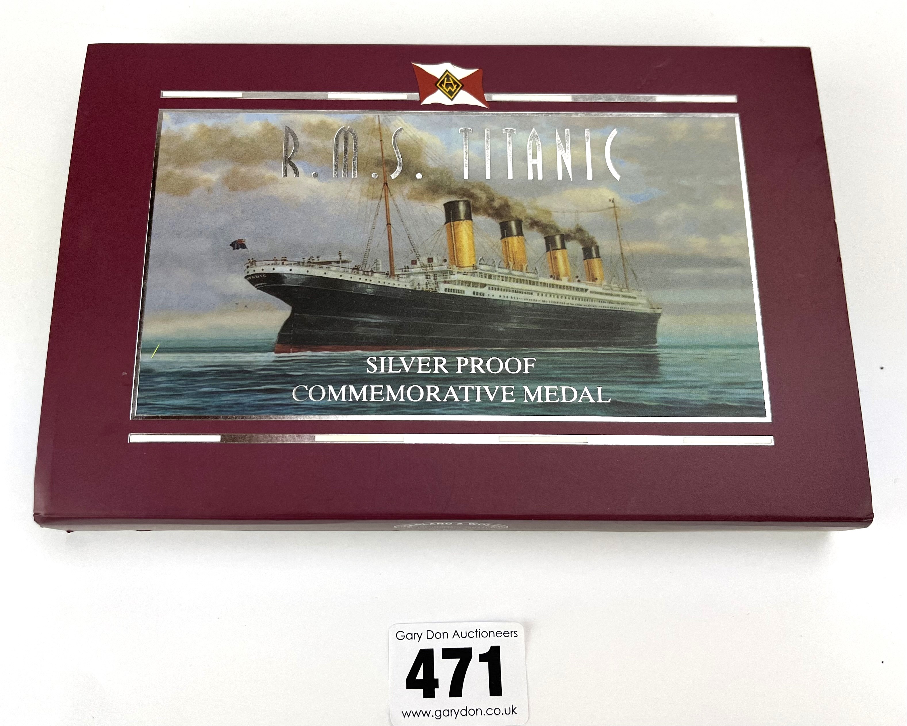 Titanic silver proof commemorative medal