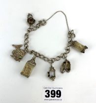 Silver charm bracelet