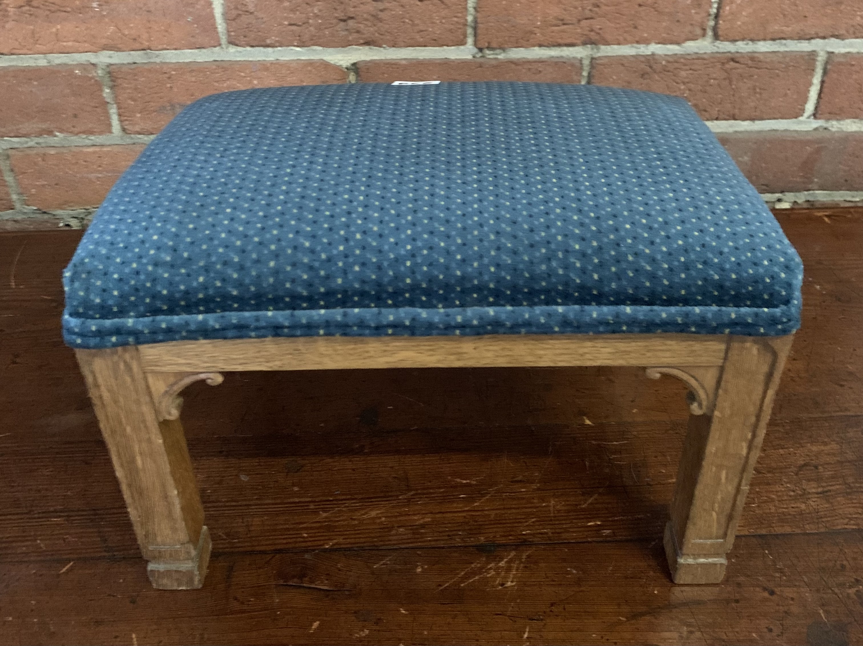 Carved upholstered stool - Image 6 of 6
