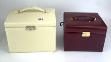 2 leather jewellery boxes