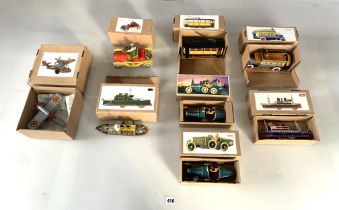 8 boxed tin vehicles