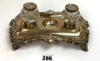 Silver inkwell tray