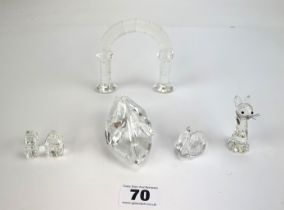 5 loose Swarovski ornaments