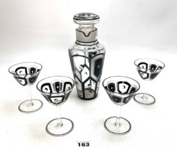 Art Deco glass decanter set