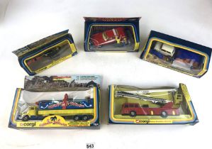 5 boxed Corgi Cars
