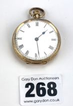 14k gold fob watch