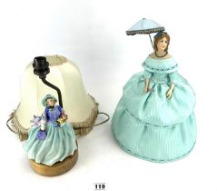 2 porcelain lady lamps