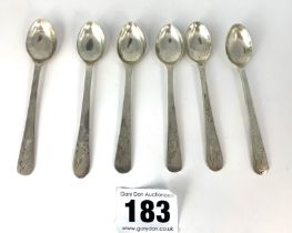 6 plated teaspoons