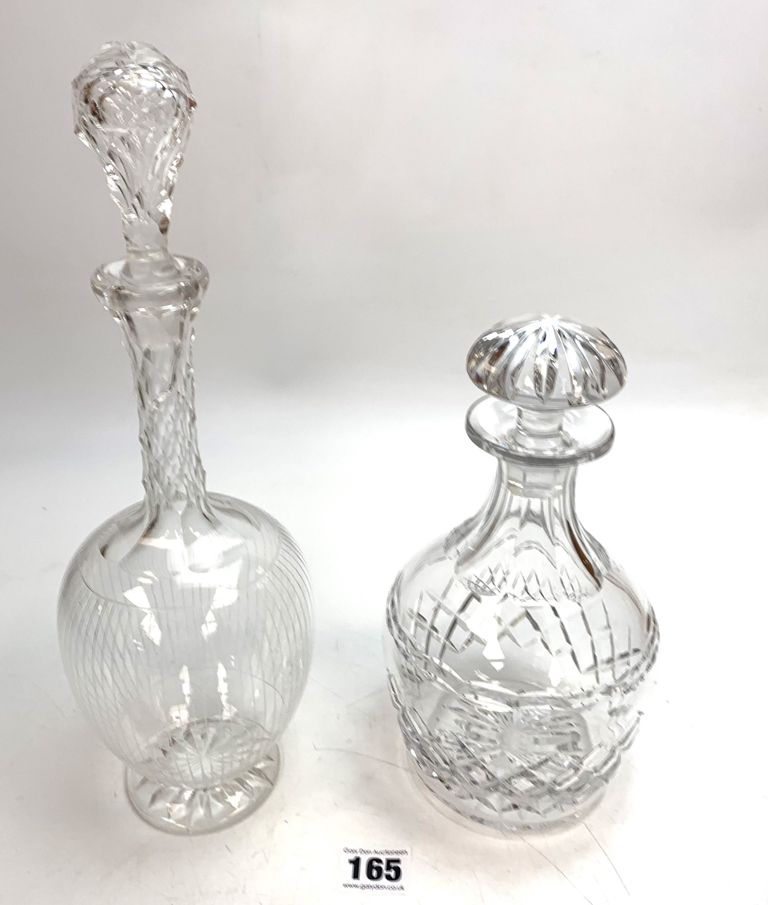 2 cut glass decanters - Image 2 of 4