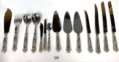 Silver handled serving cutlery