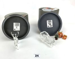 2 Swarovski ornaments