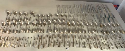 Large plated cutlery set