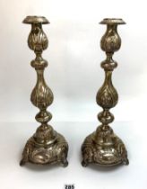 Pair of silver candlesticks