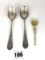 3 silver spoons